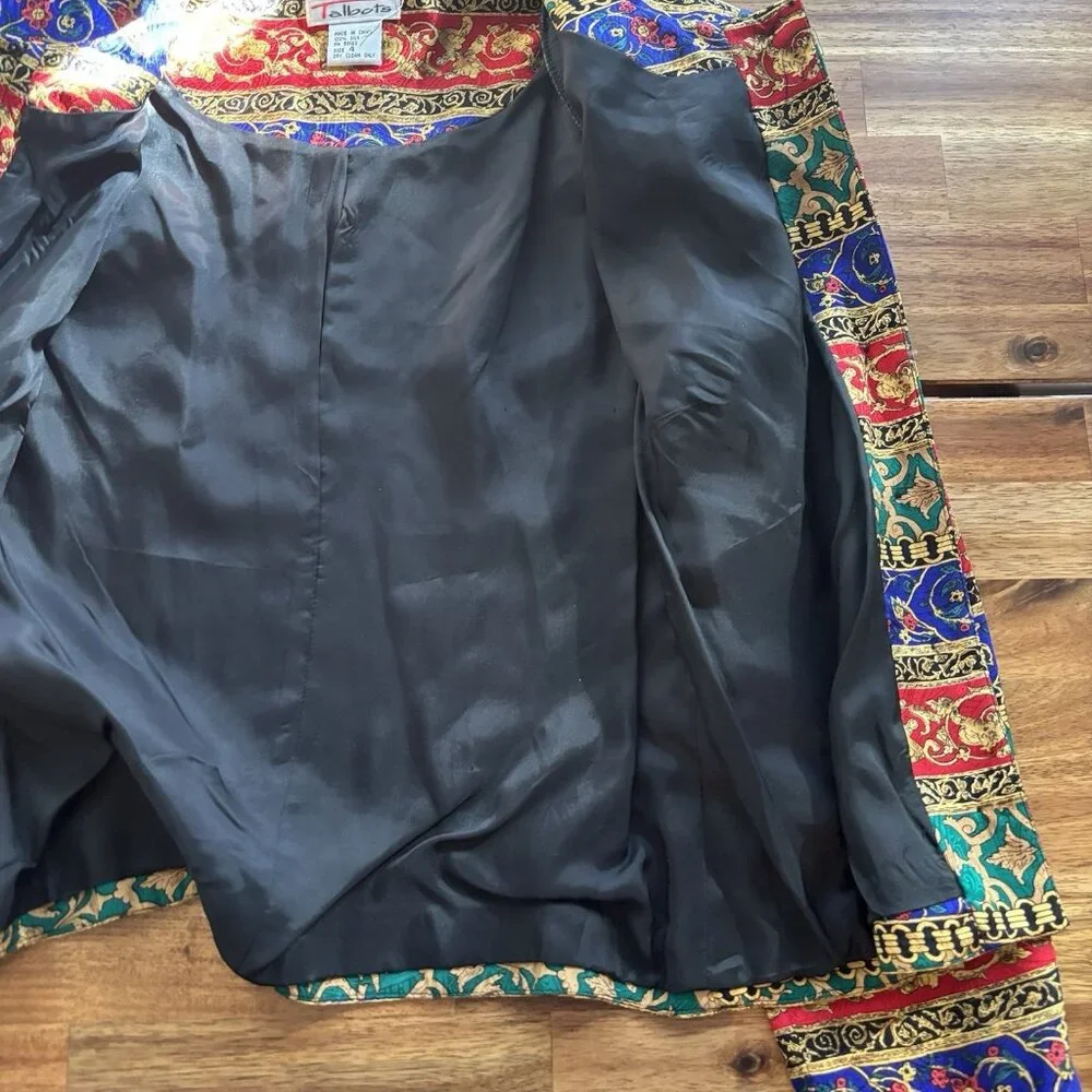 Vtg Talbots Silk Blazer Jacket Size 4 Office Career‎ Professional Old Money
